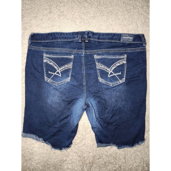 Amethyst Women’s Jean Shorts Size 24 Mid Rise Blue Denim Summer Casual - Picture 3 of 5